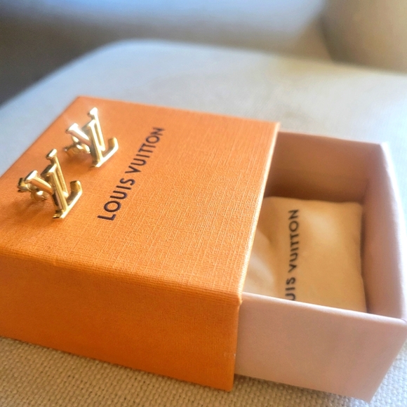 Louis Vuitton Gold Monogram Earrings - Picture 1 of 6